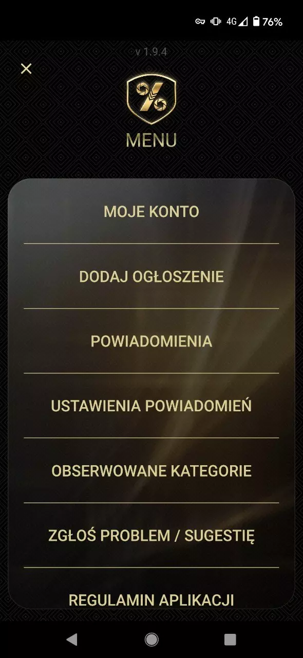 Biznes 3.0 screen aplikacji widok menu