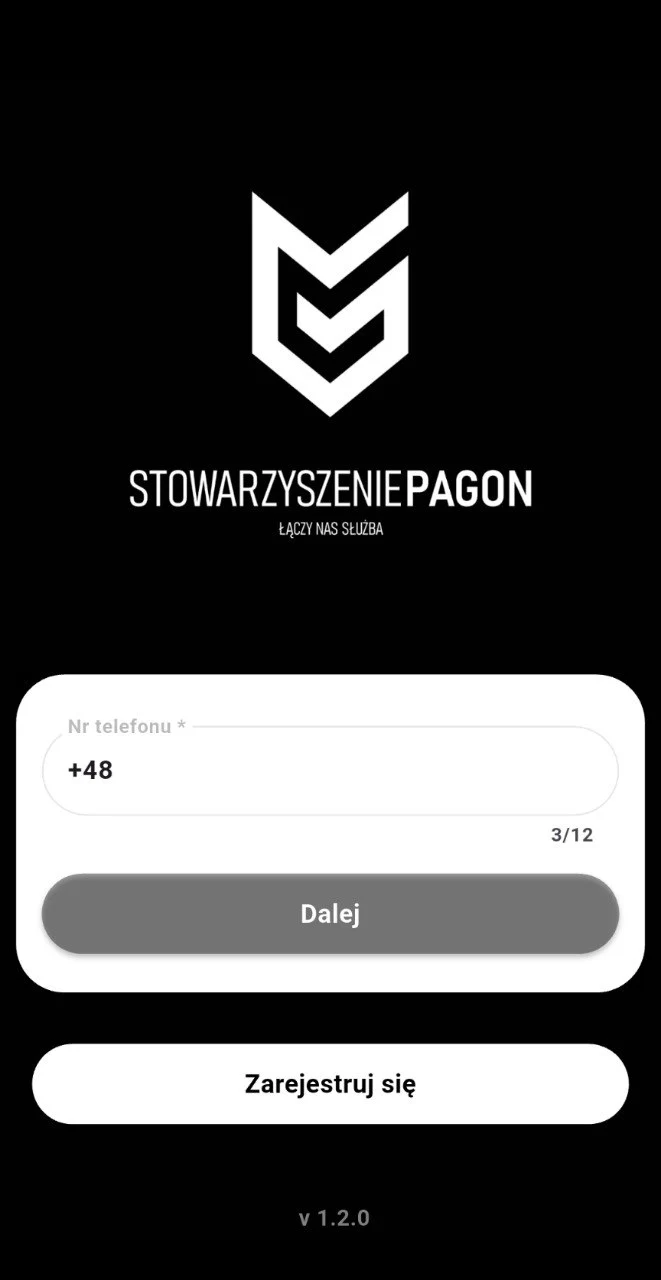 Pagon ekran logowania