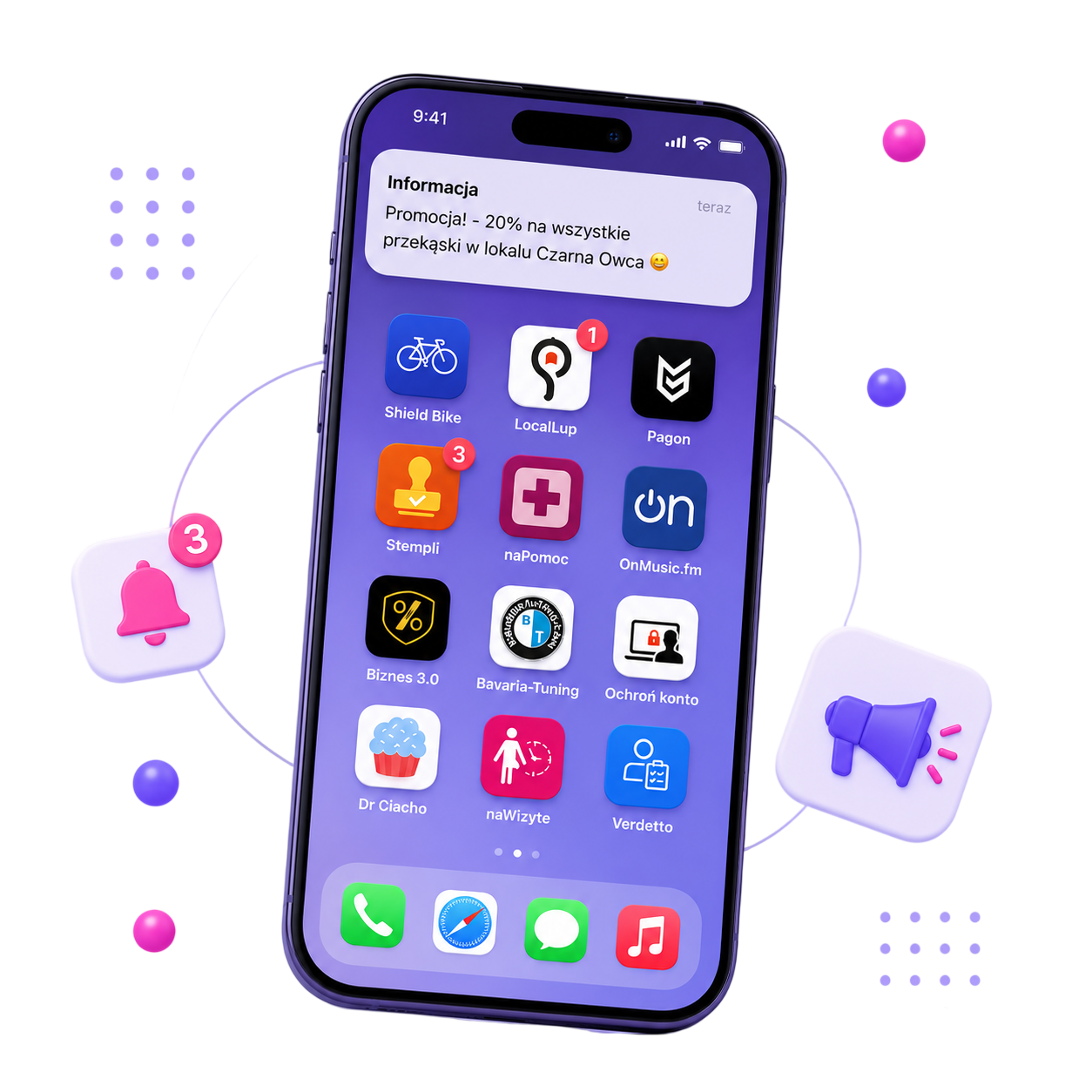 powiadomienia push aplikacje mobilne
